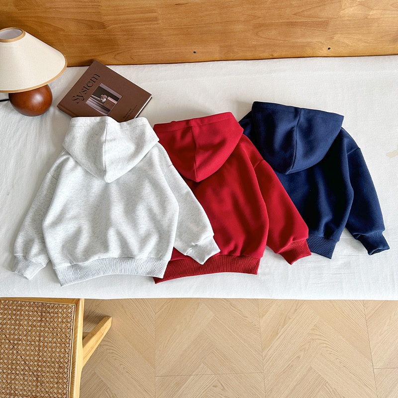 Wind valley 2024 fall nuevo estilo de niños niños versión coreana personalidad con capucha letra sudadera para hombres y niñas guapo sudadera Application Scenario