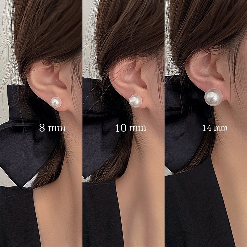 Douyin's popular live-streaming earrings: Women's light luxury and high-end style autumn and winter tassel earrings, fashionable and elegant pearl stud earrings Specification image