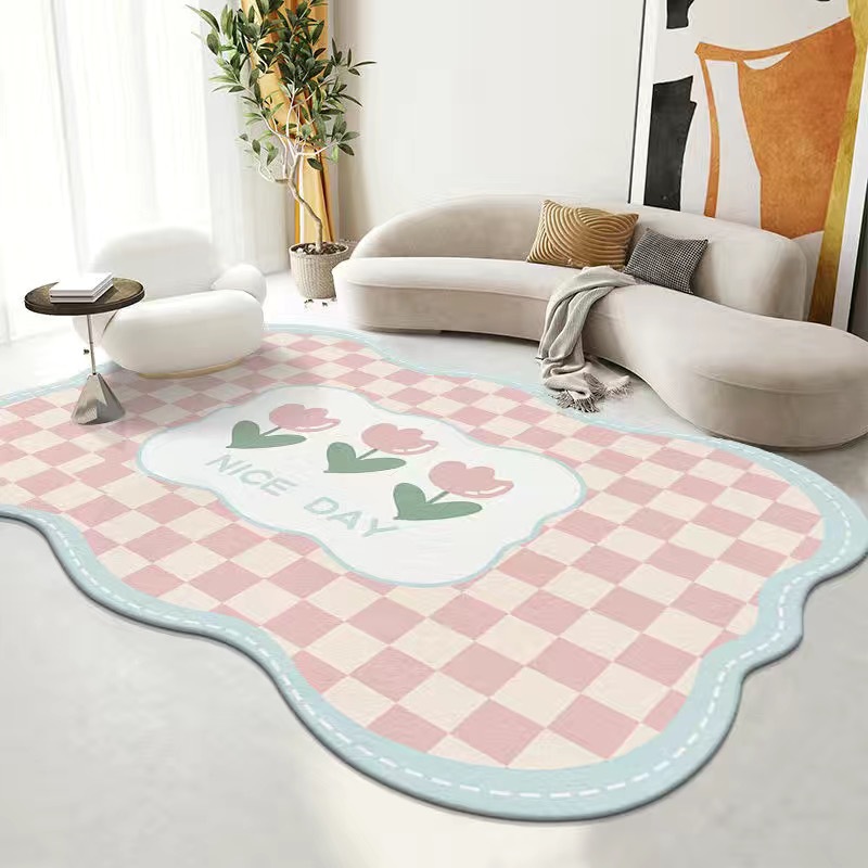 Small Fresh Four Seasons General Purpose Bedroom Full Carpet Home Soft Imitation Cashmere Carpet Absorbent Non-Slip Living Room Carpet