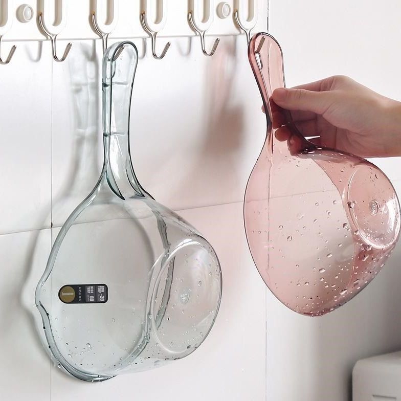 Transparent Unbreakable Water Spoon Thickened Plastic Water Spoon Bath Ladle Water Float 舀子 Long Handle Creative Drifting Water Spoon Specification drawing