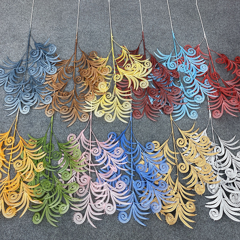 Other Simulation Crafts Rime Small Vanilla Simulation Peacock Tail Wedding Ceiling Decoration Sen-Style Wedding Hall Fake Flower Scenery