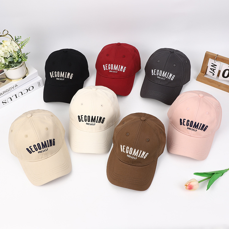 Summer outdoor men's and women's baseball caps, big head caps, sunshade baseball caps, versatile and fashionable sun protection caps with embroidered English letters Specification image