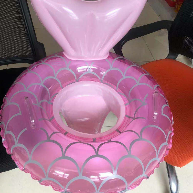 [Activities] Cross-Border Instagram Children's Swimming Ring Baby Seat Ring Mermaid With Handlepockets Baby Seat Ring Inflatable Spot Item Picture