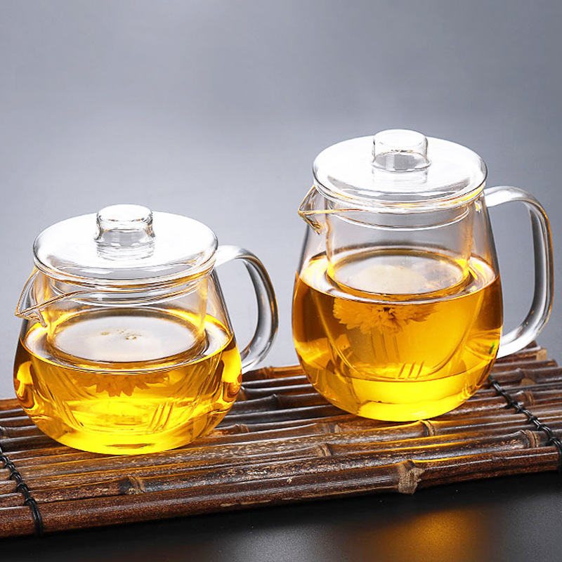 Glass teapot Herbal teapot Glass inner filter Penguin teapot brewing tea teapot Household batch glass teapot