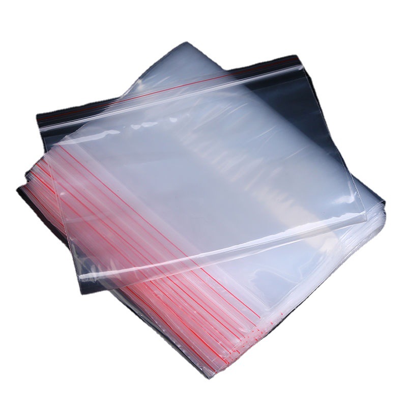 Spot Plastic Clothing Bags Lock Mouth Clip Chain Sealing Bag Transparent Sealing Bone Bag Pe Self-Sealing Bag Wholesale Item Picture