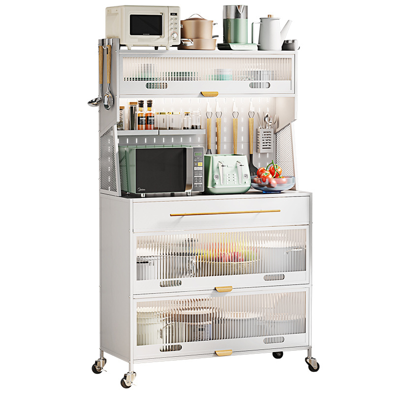 Wholesale Living Room Storage Storage Side Cabinet Cavity Plate Storage Shelf Can Be Moved Against The Wall Cabinet Kitchen Tableware Storage Item Picture