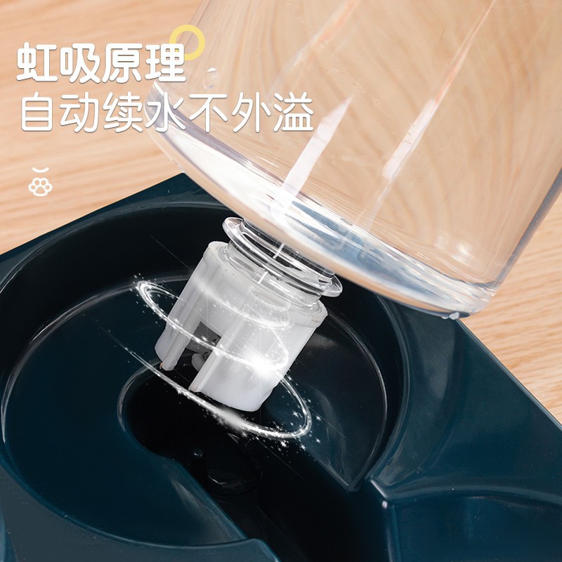 Cat bowl, double-bowl automatic drinking and feeding basin, cat drinking bowl, cat food, dog bowl, dog basin integrated feeder, pet supplies Application Scenario