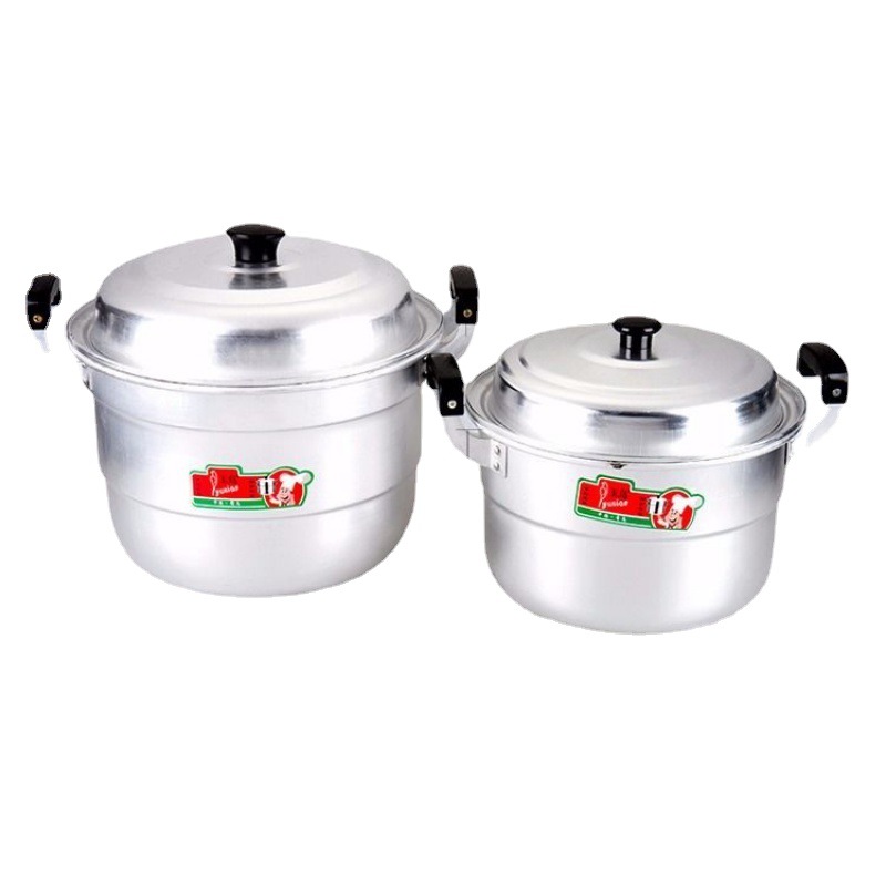 Aluminum pot Old household double aluminum steamer boiling water pot thickened aluminum small stockpot gas stove steel antimony pot commercial Specification drawing