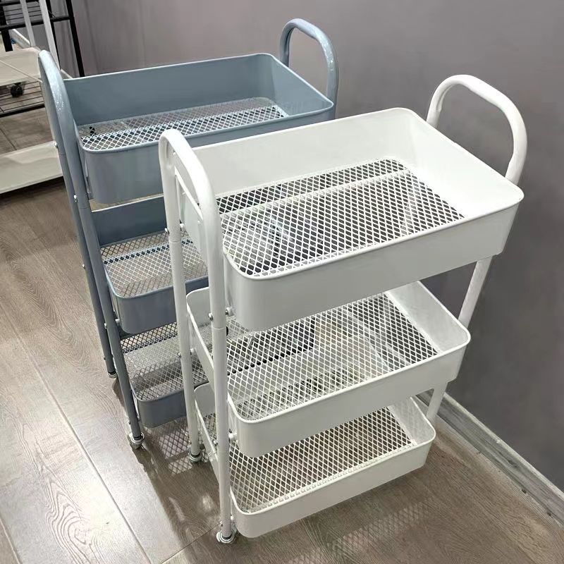 Trolley storage rack, kitchen floor, bedroom, multi-level baby snack, mobile bathroom, toilet storage rack details Picture