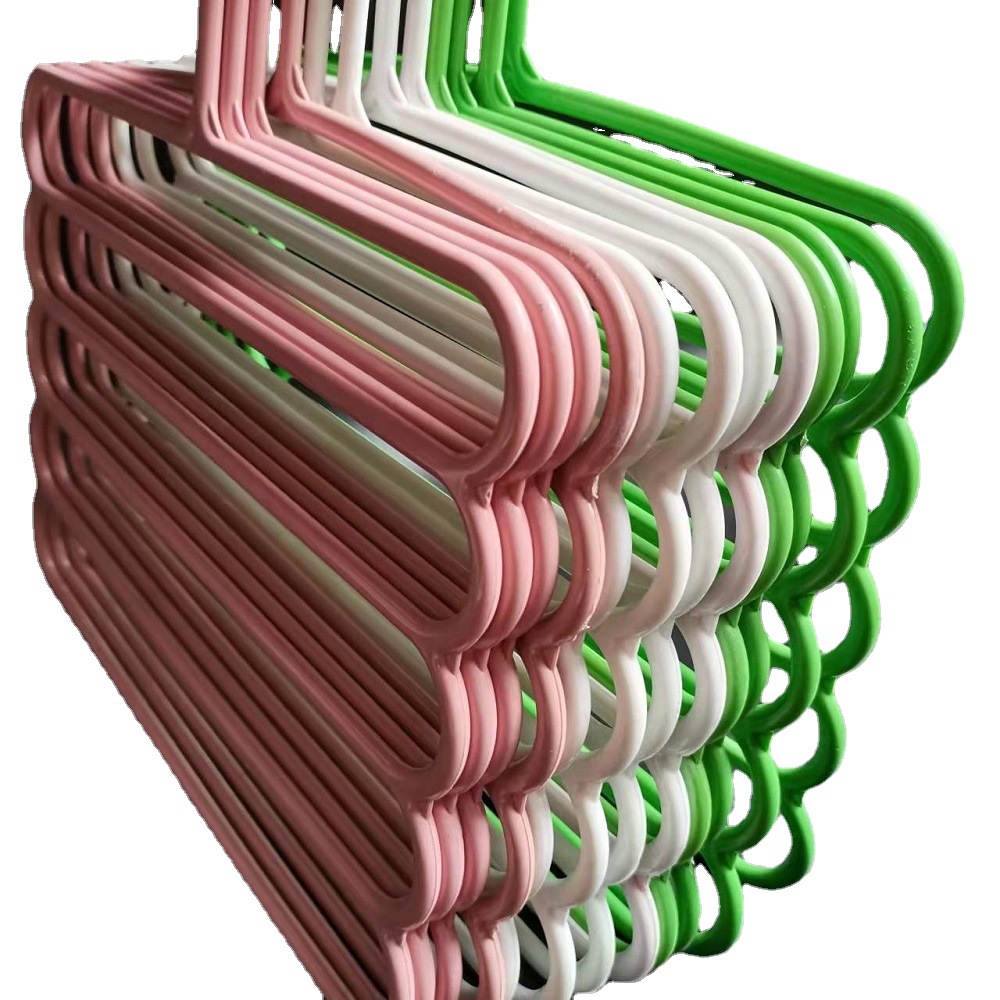 Factory direct supply: Home seamless plastic trouser racks, skirt clips, silk scarves, scarves, multi-functional trouser racks, 5-layer trouser racks Item Picture