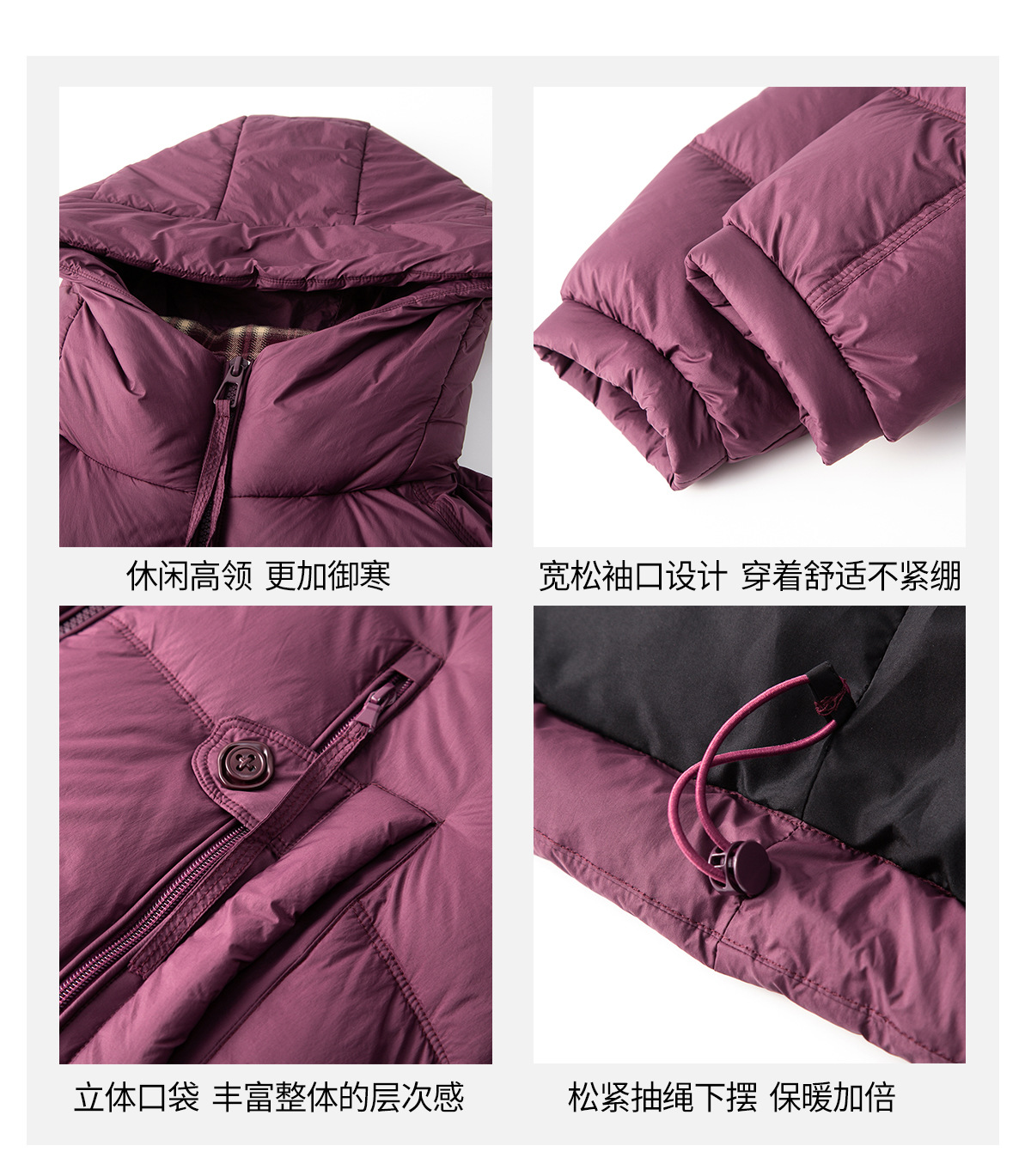Casual hooded short 90mm white duck down jacket for women, thick, warm, loose, versatile, fashionable and stylish coat for winter pic 13