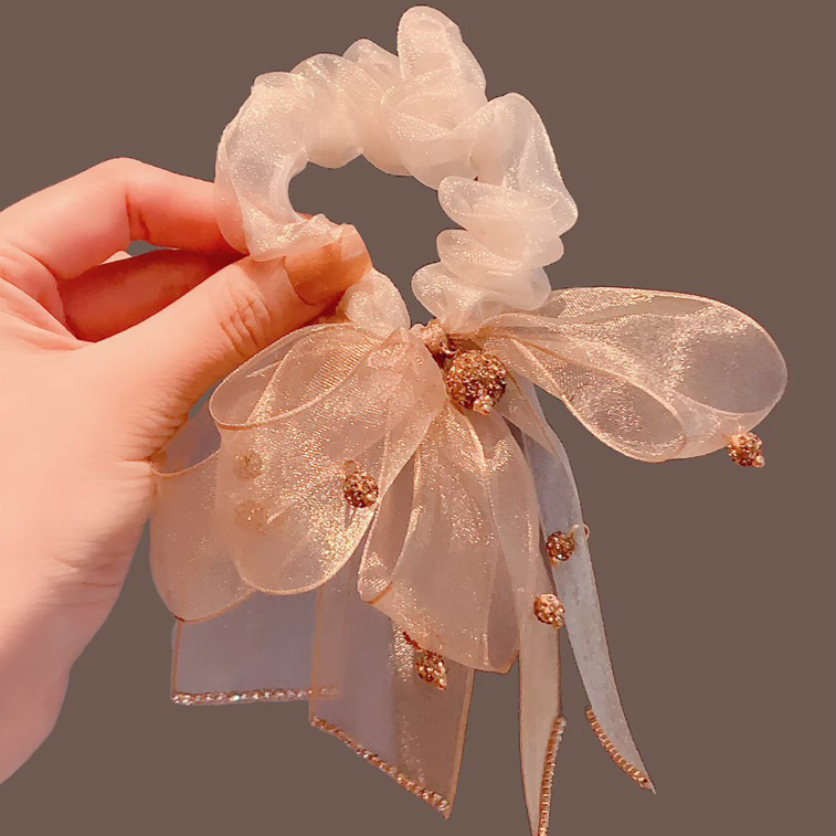 The new style of headwear in 2024, including hair ties, bows, hair bands and hairstyles, exudes a high-end feel. It's a hair tie for women and a large intestine hair band for women details Picture