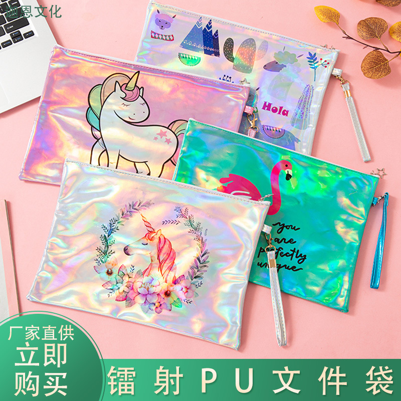 Direct supply cotton and linen bags, student stationery, cartoon animals, aluminum film file bags, storage folders, test papers, files, and archive bags