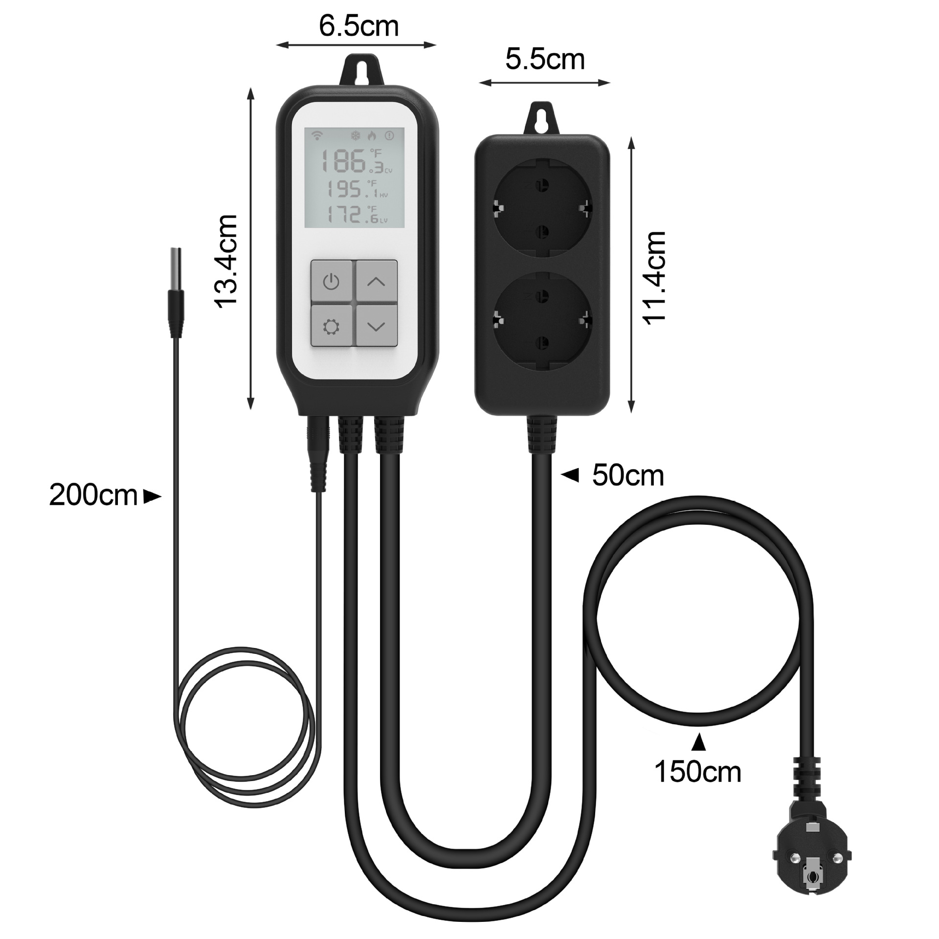 European standard temperature control socket, Graffiti smart socket, voice, mobile phone remote control, WIFI automatic temperature regulator Item Picture