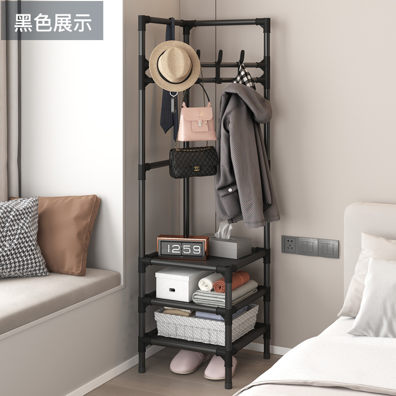 Corner coat rack, multi-layer assembly clothes hanger, hanging rack, bedroom corner clothes hanger, floor-standing storage rack details Picture