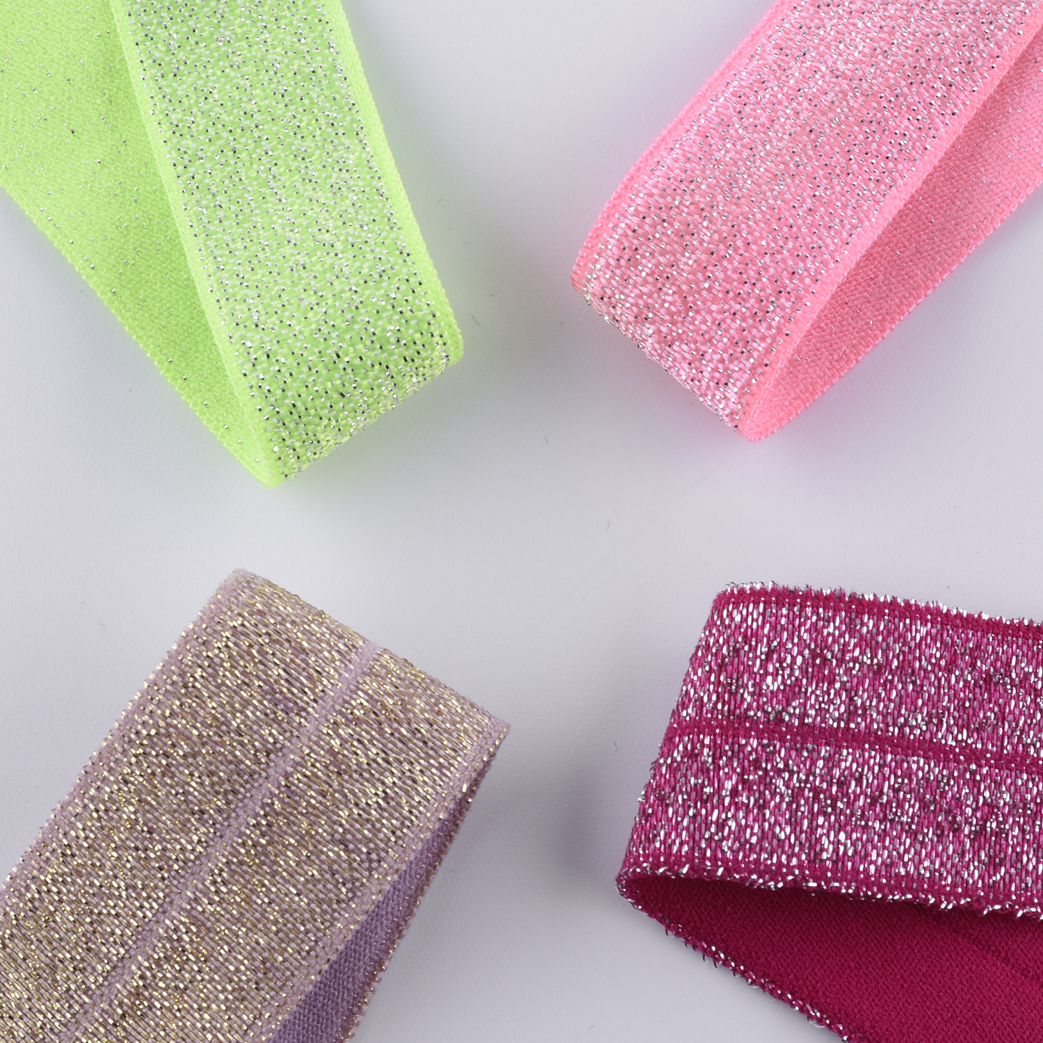 Wholesale of edge straps, elastic bands, colored elastic bands, gold and silver wire edge straps, and clothing accessories in stock details Picture