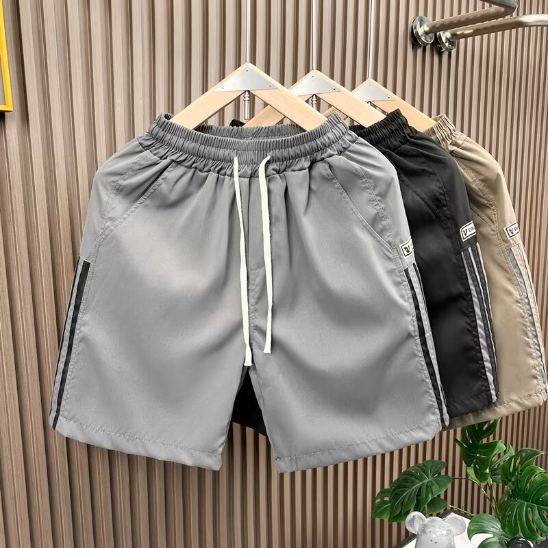 Casual shorts men's summer 2025 new trendy brand American workwear sports teenagers men's straight capri pants full figure