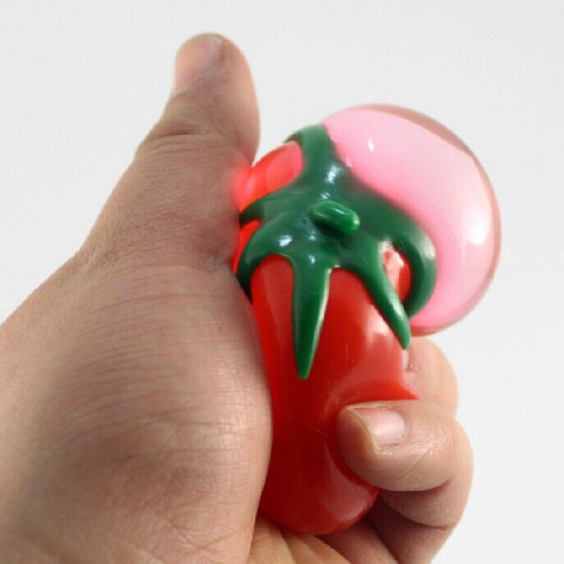 西红柿发泄减压解压出气发泄球水球水果球番茄捏捏乐出气儿童玩具详情图2