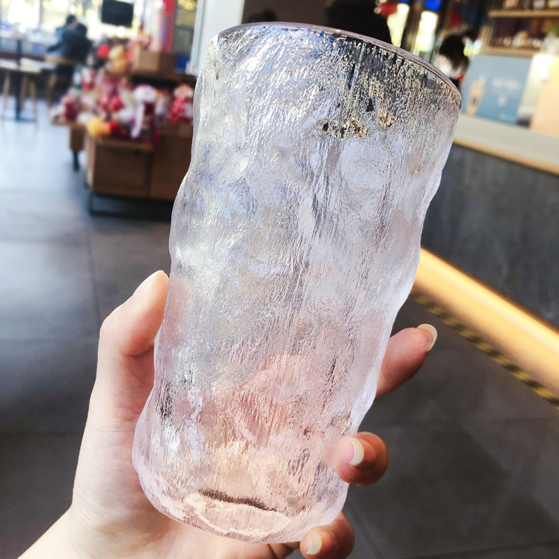 Glacier Pattern cup whisky creative foreign wine glasses, beer water cups, flower tea glass cups, wholesale of internet-famous breakfast cups