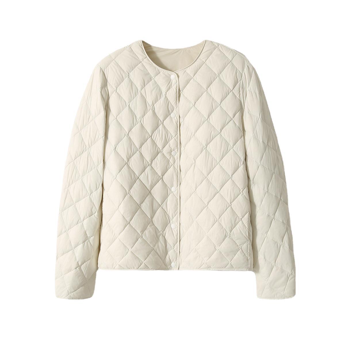 Cold Black Technology Waterproof Diamond Check 95 White Goose Down Light Down Jacket Women's High-End Women's Winter Goose Down Clothing Item Picture