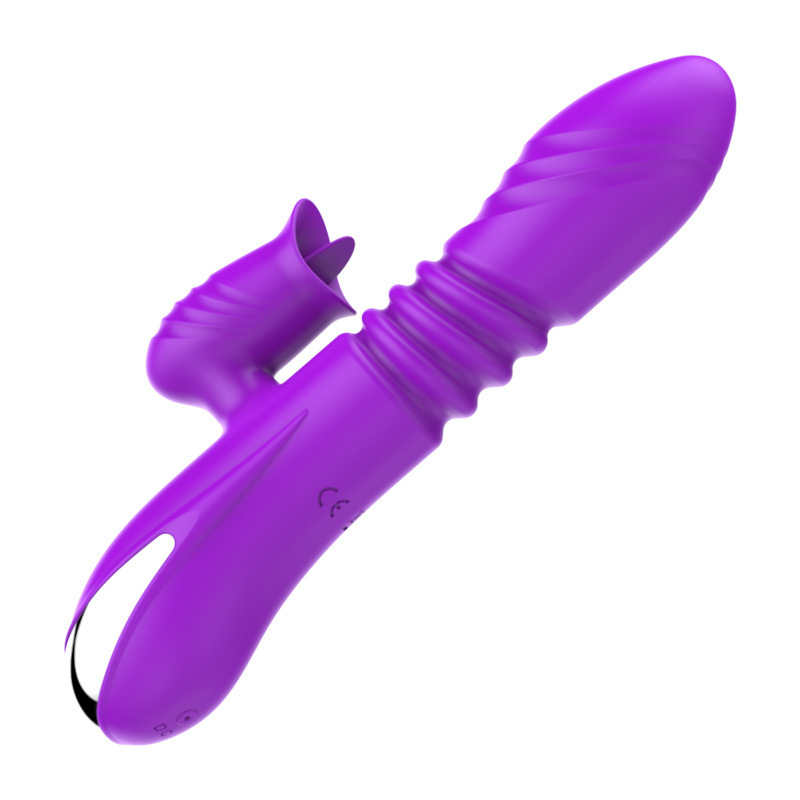Heating retractable stick female tongue licking masturbation device electric vibrator adult sex toys Item Picture