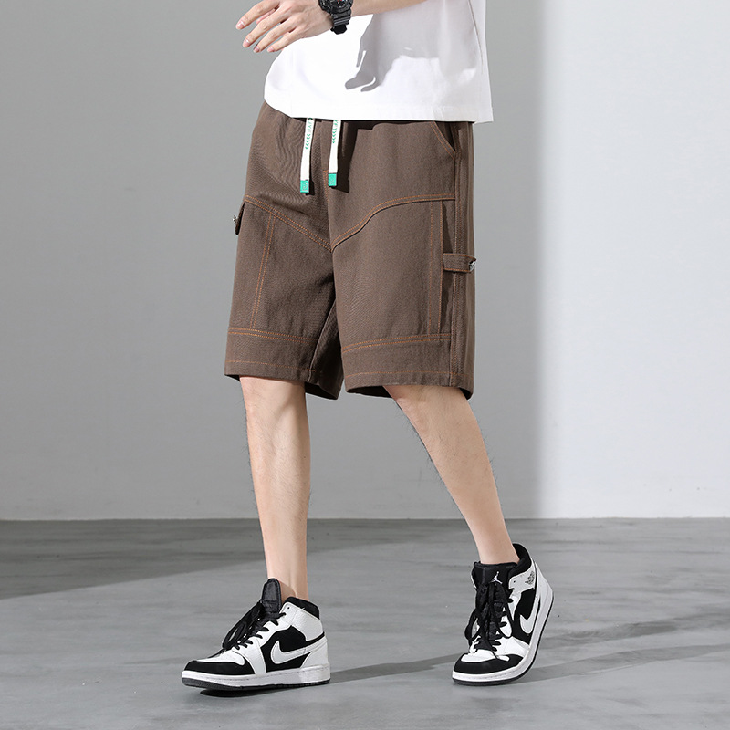 Large Size Cotton Shorts Men 2023 Summer New American Cargo Quarter Pants Loose Casual Plus Fat Straight Leg Pants Specification drawing