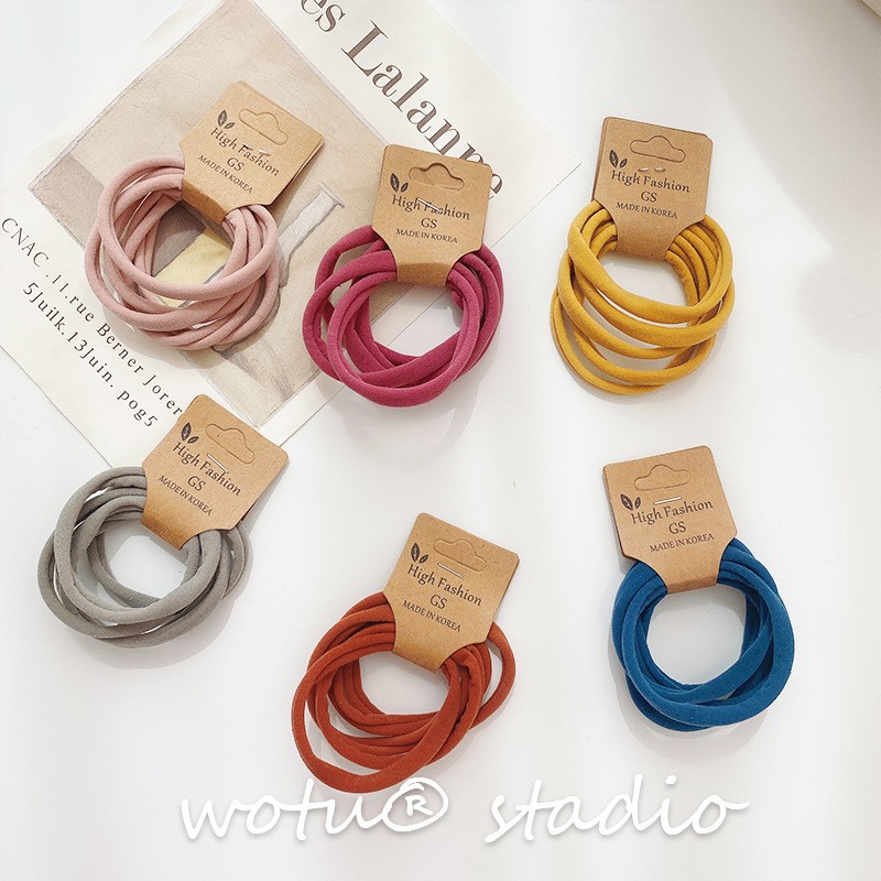 Korean Version Of Seamless Candy Color Basic Hair Circle Seamless Hair Rope Elastic Head Rope Hair Band Hair Accessories Woman Specification drawing