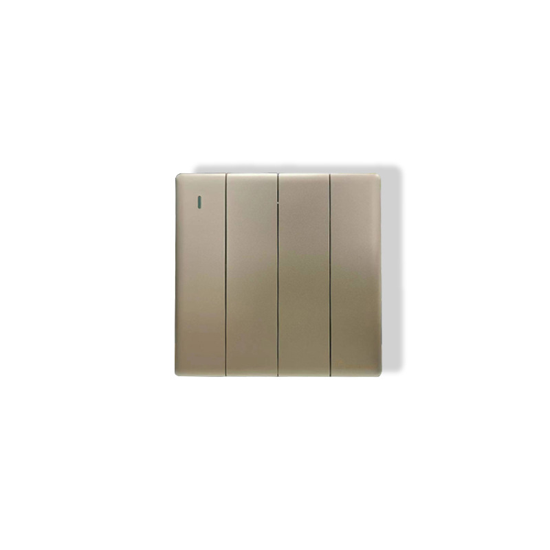 Factory Wholesale Direct Sales Kitchen Bedroom South American Standard British Standard Champagne Gold Type 86 Wall Switch Socket Panel Item Picture