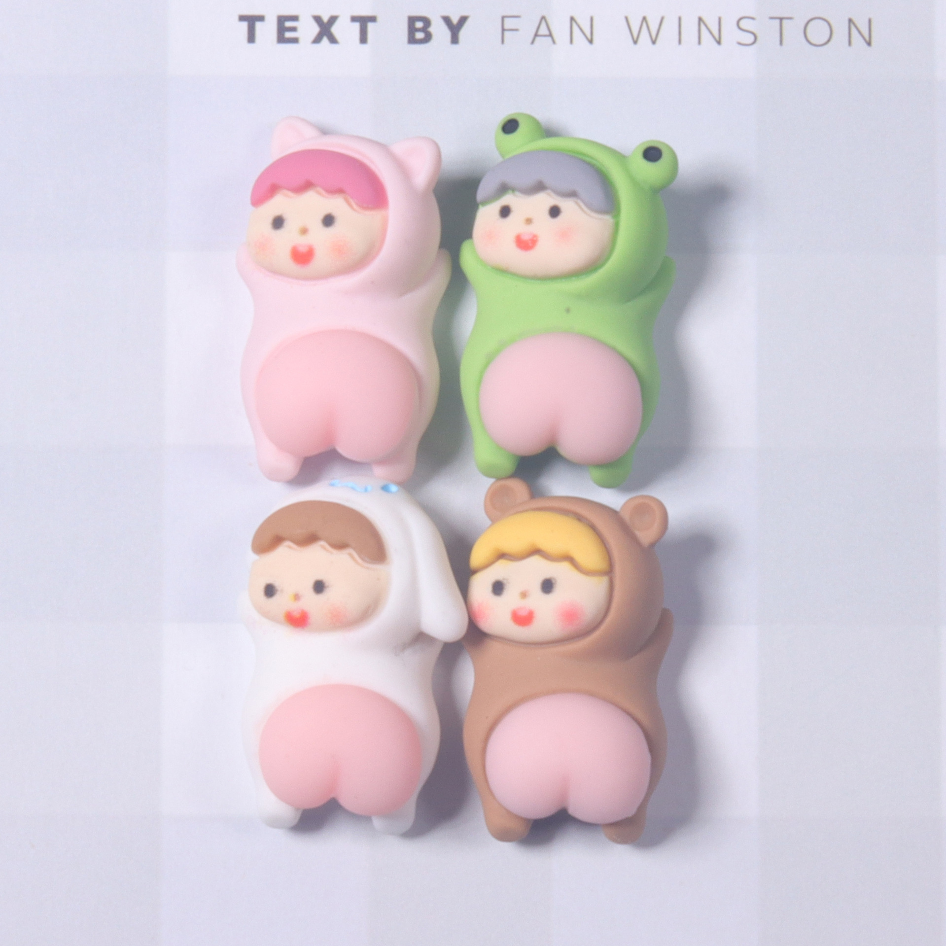 可爱动物屁屁热销  树脂饰品配件 水杯贴片diy手机壳头饰发绳配饰