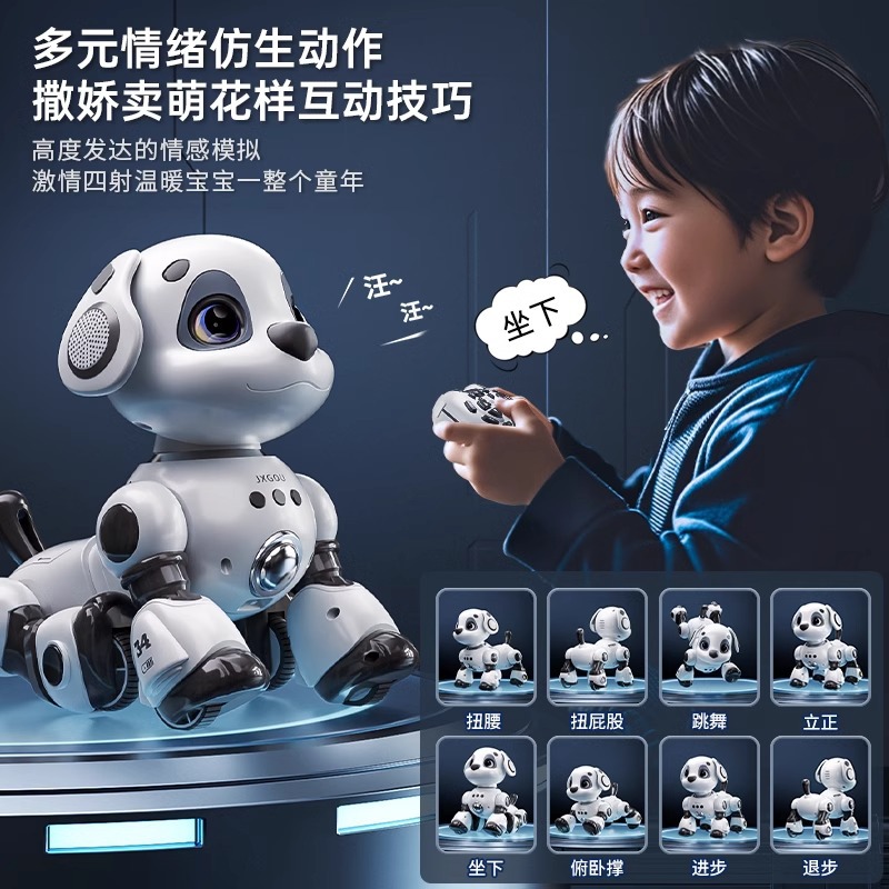 Intelligent robot dog, children's toy, educational boy, baby, girl 1-3, electric child, remote control, walking, and can call robot details Picture