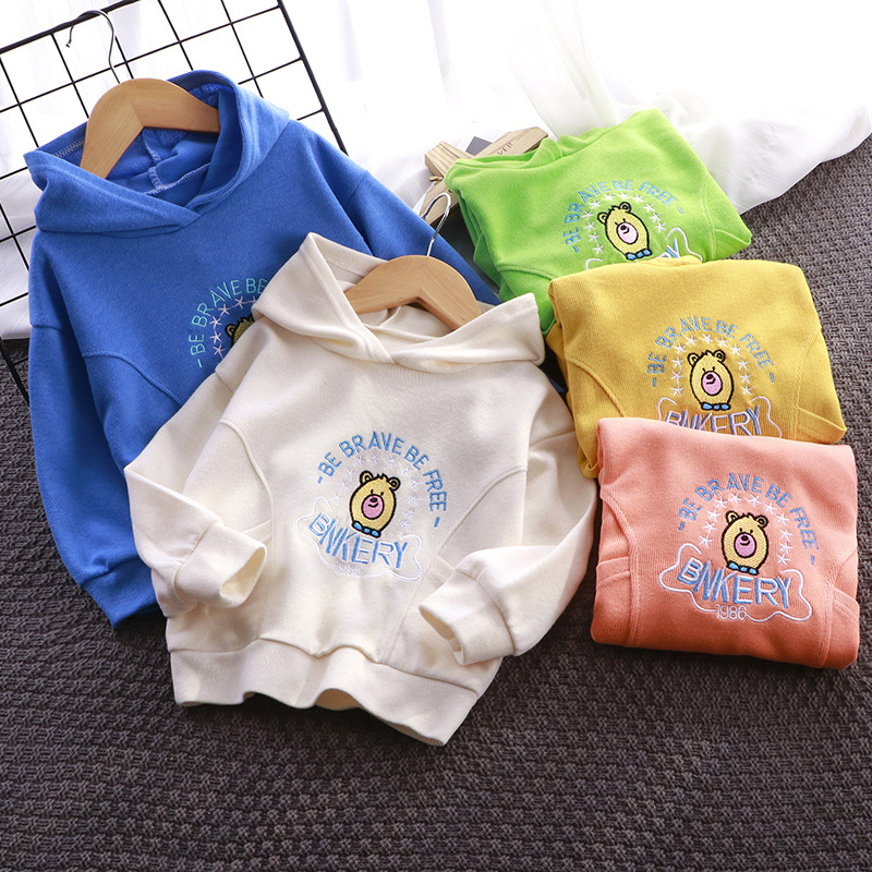 Children's clothing, children's hooded sweatshirts, autumn and winter styles for boys and girls, long-sleeved outer tops, base layers, and baby casual pullovers