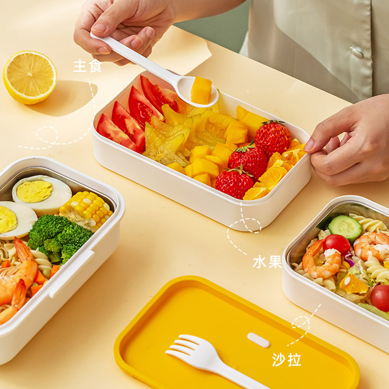 饭盒微波炉加热上班族轻食便当盒可微波便携带饭餐盒套装保鲜盒 Application Scenario