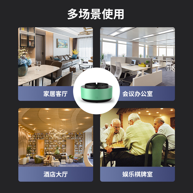 The ashtray air purifier is an intelligent device for removing second-hand smoke and eliminating the smell of smoke. It is a perfect tool for smoking in indoor living rooms and offices Application Scenario