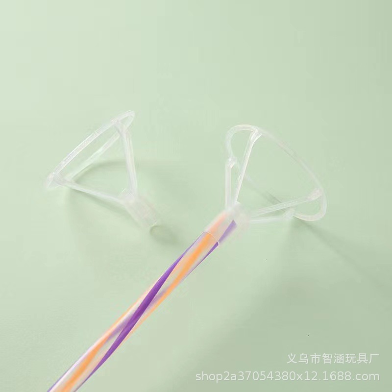 Wholesale of colorful ball club holders, three-color transparent club holders, thickened, night market street balloon promotion pic 9