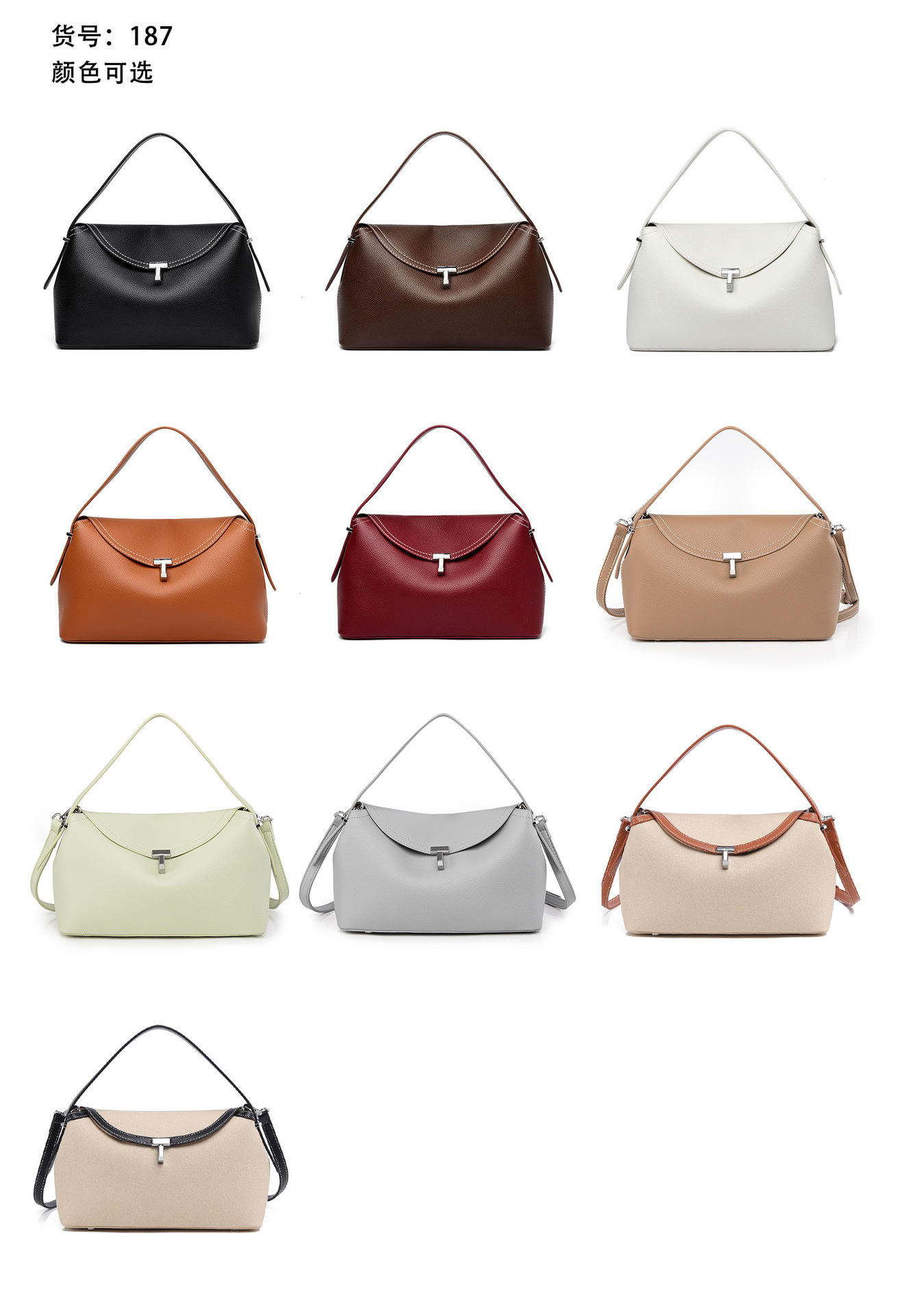 跨境手提包法式小众斜挎包复古简约手提枕头包大容量通勤包包女详情3