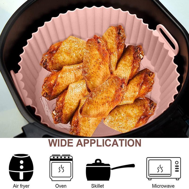 Cross-border silicone Air fryer silicone baking tray Air Fryer pad details Picture