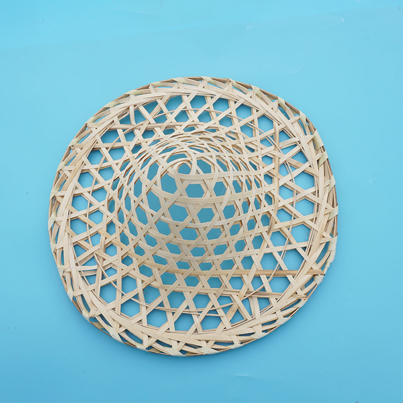 Dance, bamboo hat, children's dance performance, bamboo woven straw hat, children's stage performance props, Dai ethnic dance, flower bamboo hat Item Picture