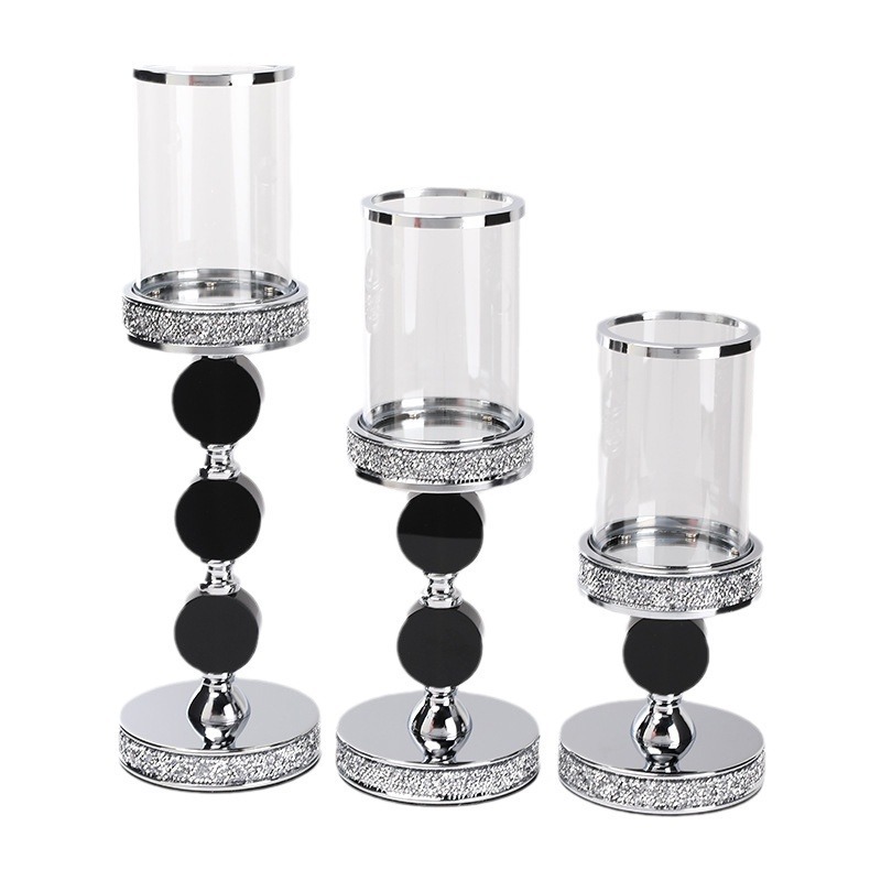 Cross-Border Black Home Creative Metal Candle Holder Wedding Decoration Candlestick Valentine's Day Romantic Candlelight Dinner Decoration Item Picture