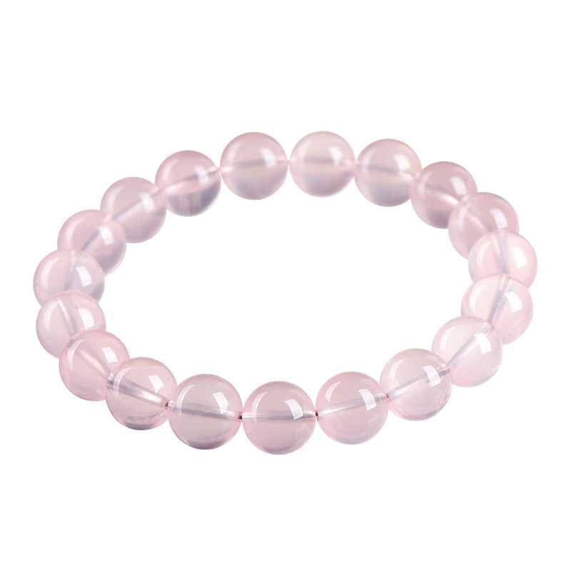 Jiuya Crystal Natural Starlight Mosan Pink Crystal Bracelet, Pink Crystal Round Bead bracelet Factory Direct Sales Item Picture