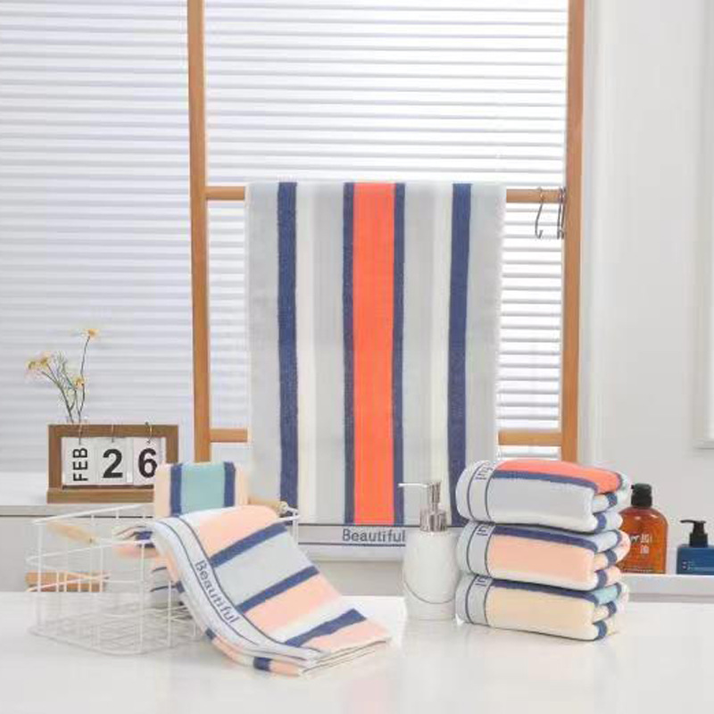 Forsweet Cotton Face Bath Towel Couple Absorbent Face Towel Business Super Classic Stripes Company Gifts Can Be Embroidered Logo Application Scenario
