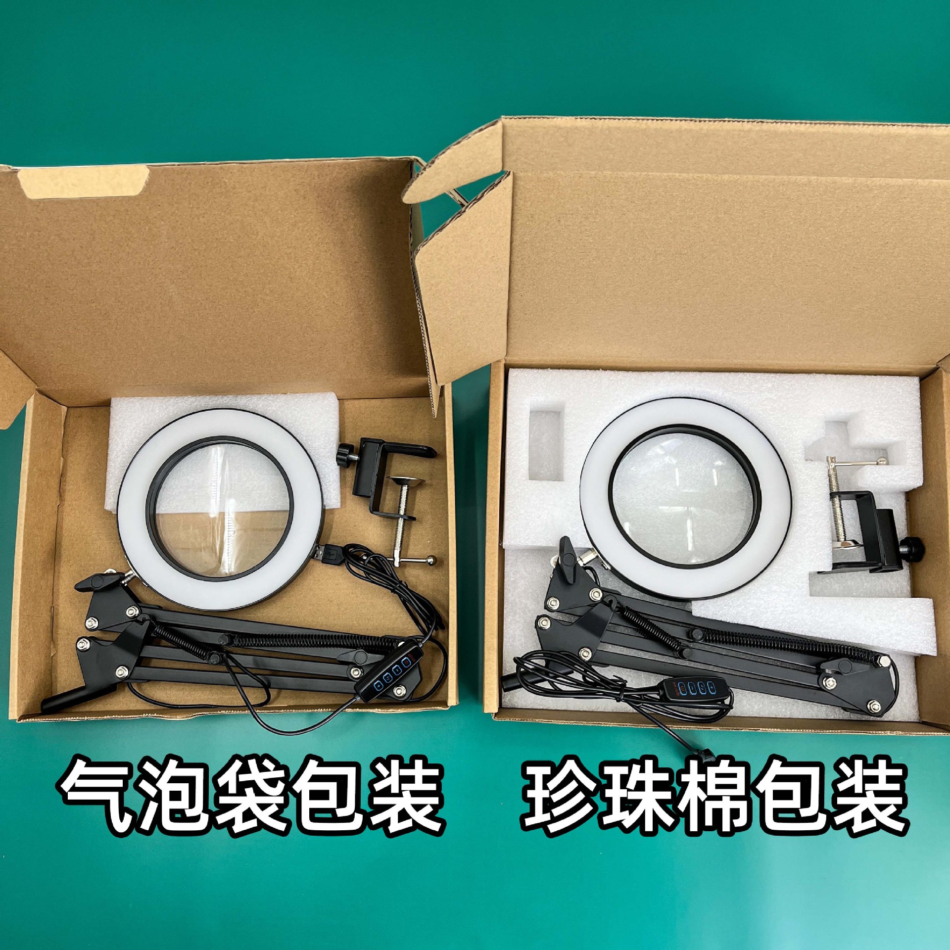 Folding clip-on magnifying glass lamp for eyelash extension, nail art, embroidery, beauty supplementary lighting, clip-on magnifying glass with light details Picture