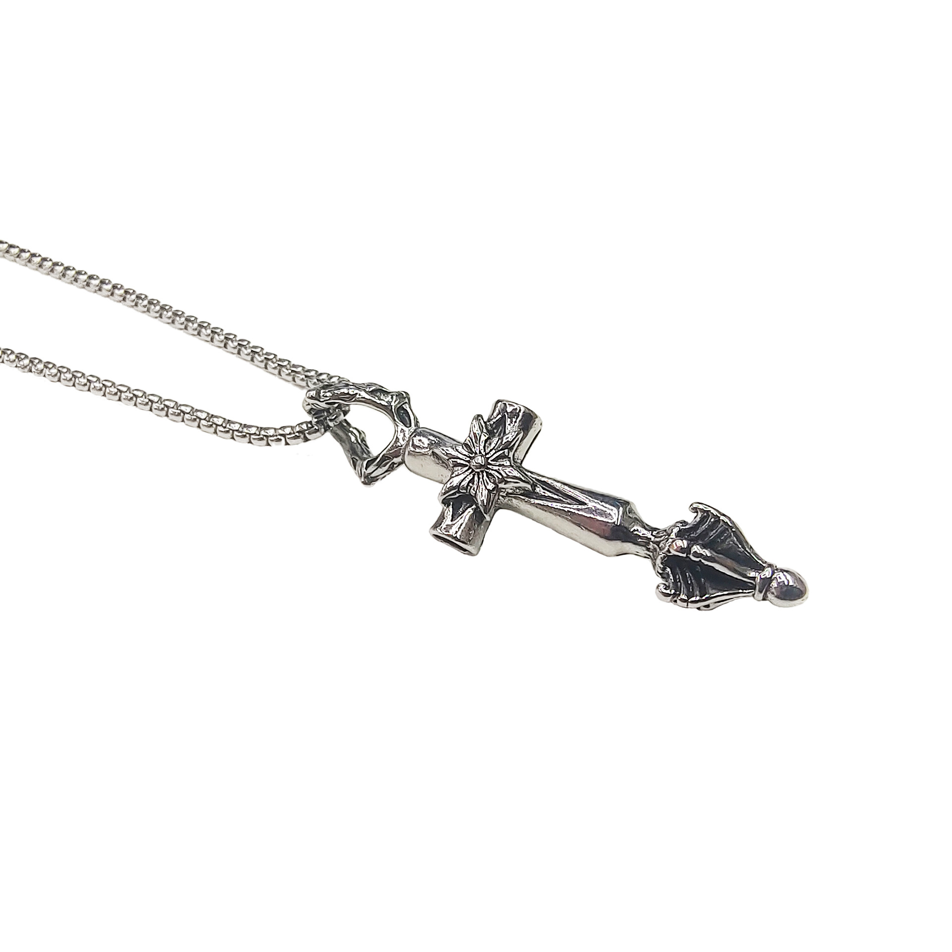 Net Red Men's Necklace Europe And The United States Military Necklace Sweater Chain Alloy Hip Hop Stainless Steel Pendant Wholesale Item Picture