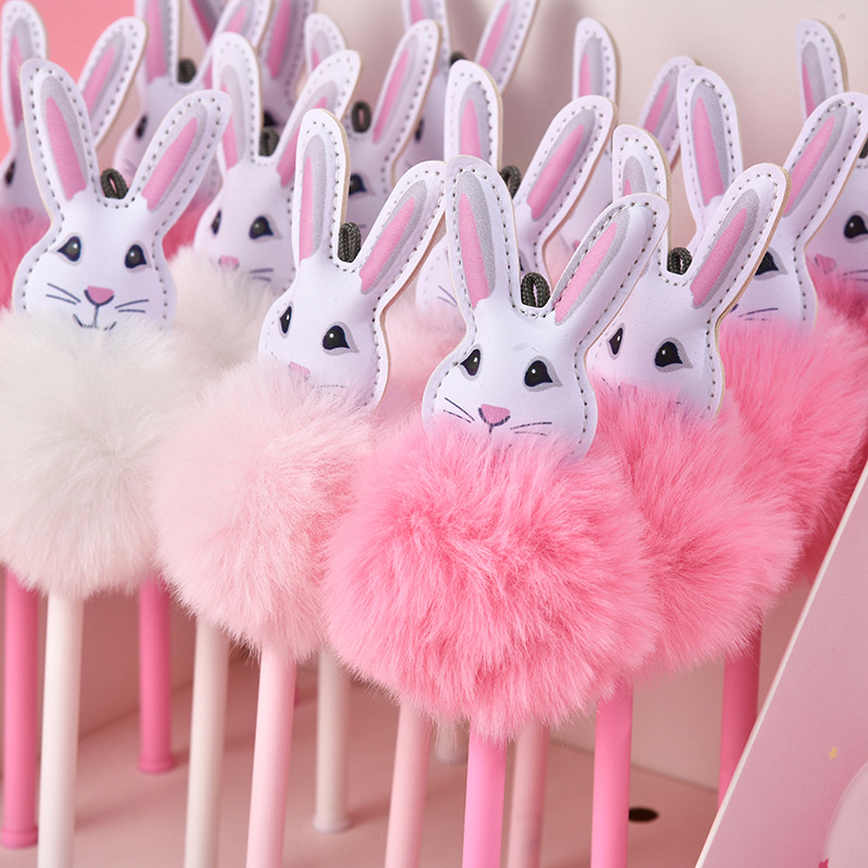 Zhongfan Miaoqiu Big Ear Rabbit Gel Pen ZF2605 is a creative and stress-relieving stationery for students to write, write, and sign off on details Picture