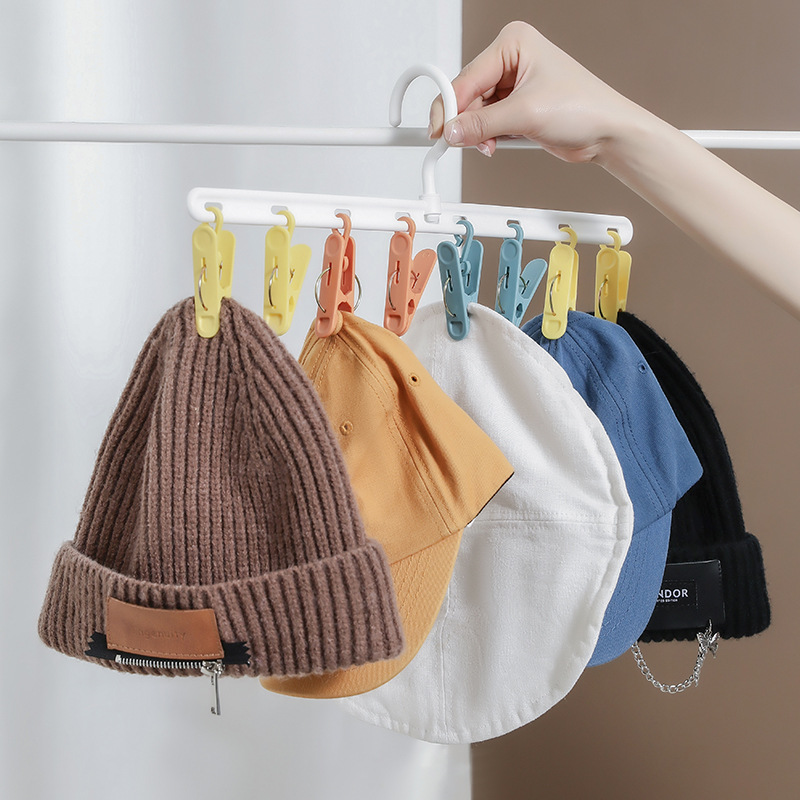 Hat storage wonder, hat hanger, multi-functional organization and storage hook, storage rack, wardrobe for hats and clothes clips Application Scenario