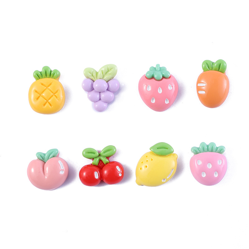 水果食玩diy奶油胶自制手机壳冰箱贴发夹洞洞鞋饰品树脂配件批发详情图5