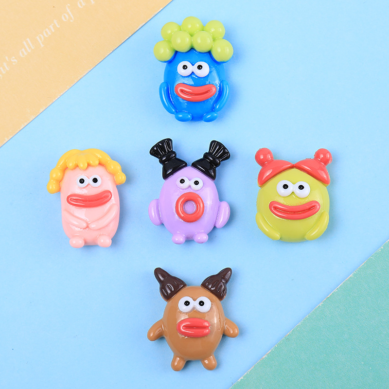 Resin Cartoon Sausage Big Mouth Monster Diy Accessories Cream Glue Phone Case Car Patch Hairpin Material Application Scenario