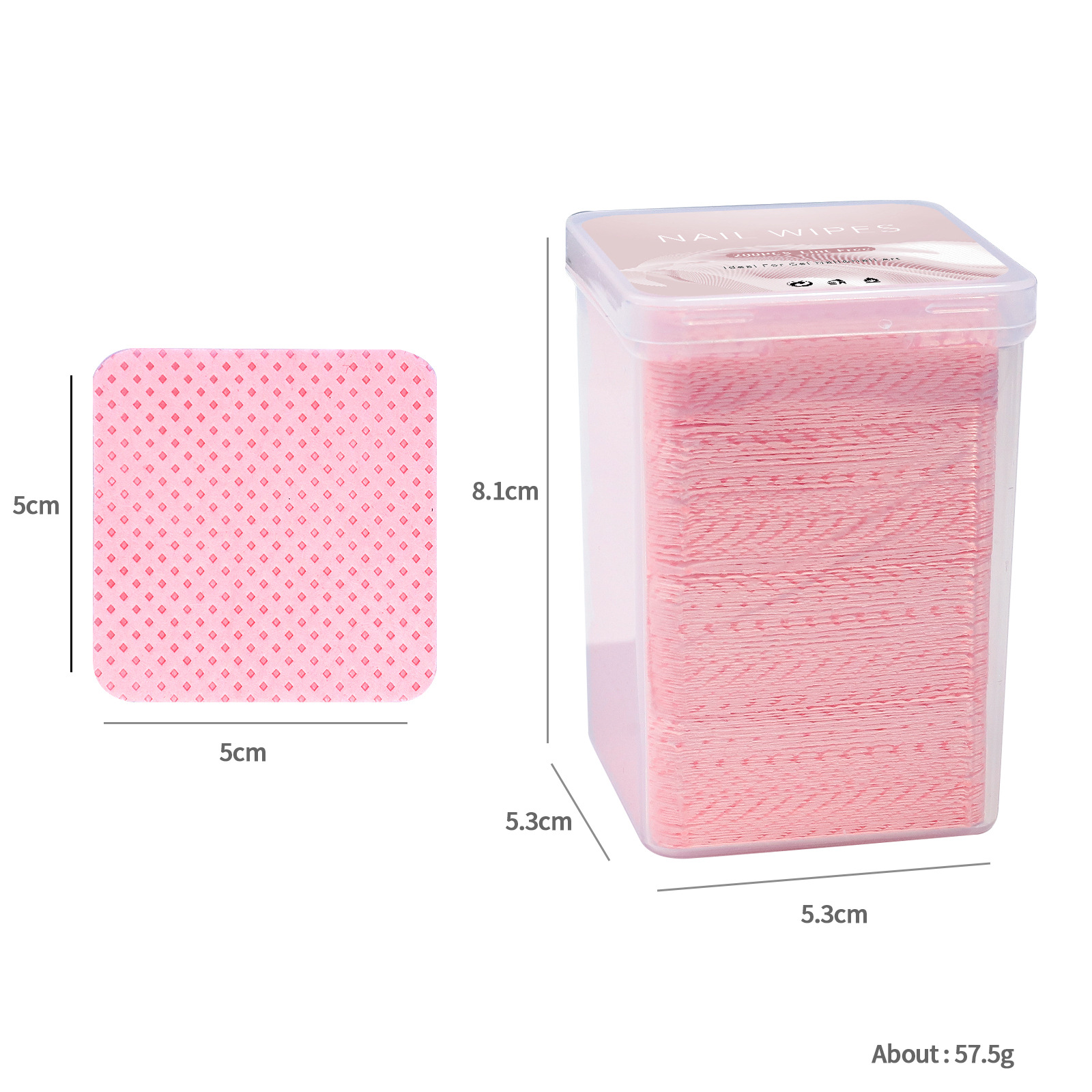 Nail nail towel grafting eyelash glue Cleaning cotton sheet glue bottle mouth wipe square 200 pieces wholesale Item Picture