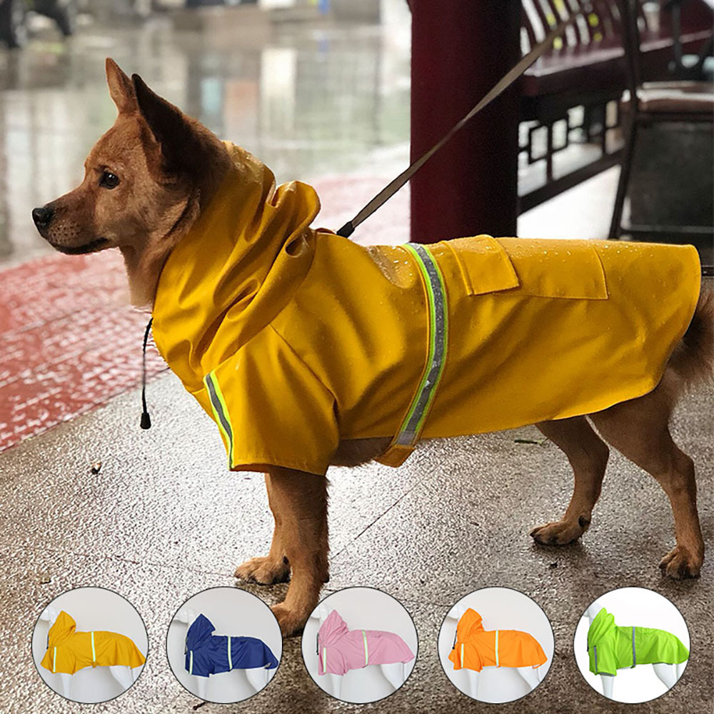 宠物服饰雨天外出通勤狗狗雨衣PU皮革防水透气斗篷宠物雨衣服装