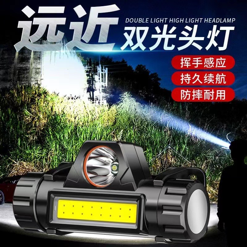 Cross-Border Multi-Functional Usb Interface Charging Endurance Headlight Cob Outdoor Emergency Headlight Mini Application Scenario
