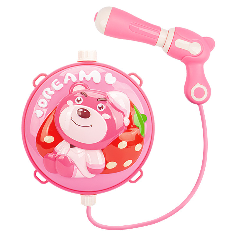 Children's backpack water gun, pull-out water gun toy, outdoor beach boys and girls water gun, kindergarten water Splashing festival Item Picture